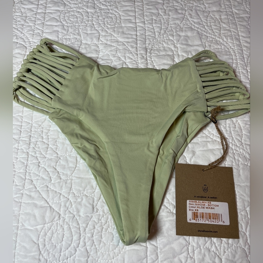 NWT Stone Fox Swim Aloe Wash Simone Bikini Bottoms